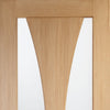 Bespoke Verona Oak Glazed Double Pocket Door Detail - Prefinished