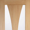 Bespoke Thrufold Verona Oak Glazed Folding 3+2 Door - Prefinished