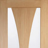 Five Folding Doors & Frame Kit - Verona Oak 3+2 - Clear Glass - Prefinished