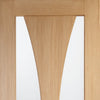 Bespoke Thrufold Verona Oak Glazed Folding 2+0 Door - Prefinished