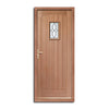 Cottage Mahogany External Door and Frame Set with Fittings - Part Obscure Double Glazing, From LPD Joinery