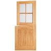 Part L Compliant Arta External Oak Double Door and Frame Set - Frosted Double Glazing - Warmerdoor Style, From LPD Joinery