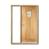 Cottage Exterior Oak Door and Frame Set - Bevel Tri Glazing - One Unglazed Side Screen, From LPD Joinery