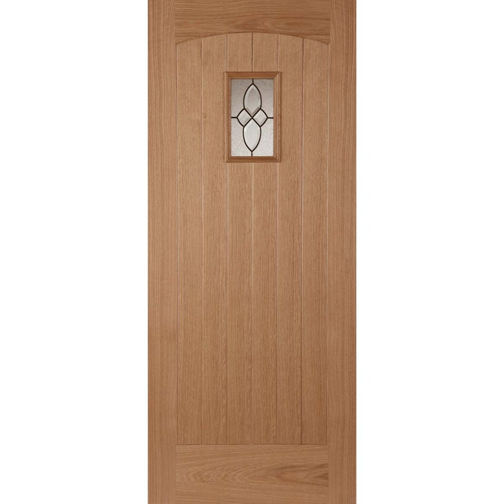 Cottage External Mahogany Door - Bevelled Tri Glazed, From LPD Joinery