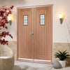 Cottage External Mahogany Double Door and Frame Set - Bevelled Tri Glazed, From LPD Joinery