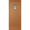 Cottage Mahogany External Door and Frame Set with Fittings - Part Obscure Double Glazing, From LPD Joinery