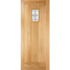 Part L Compliant Arta Exterior Oak Door and Frame Set - Frosted Double Glazing, From LPD Joinery