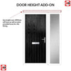 Cottage Style Solid Composite Front Door Set with Single Side Screen - Shown in Black