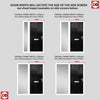 Cottage Style Solid Composite Front Door Set with Single Side Screen - Shown in Black