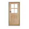 Cottage Stable 4L External Oak Door and Frame Set - Clear Double Glazing