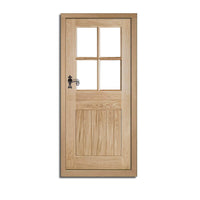 Cottage Stable 4L External Oak Door and Frame Set - Clear Double Glazing