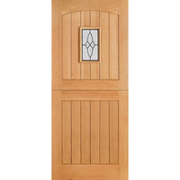 Cottage Stable Oak Door - 1L Leaded Tri Glazing, From LPD Joinery