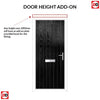 Cottage Style Solid Composite Front Door Set - Shown in Black