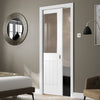 Bespoke Suffolk White Primed Glazed Single Pocket Door