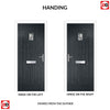 Country Style Aruba 1 Composite Front Door Set with Abstract Glass - Shown in Anthracite Grey