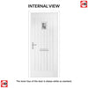 Country Style Aruba 1 Composite Front Door Set with Abstract Glass - Shown in Anthracite Grey