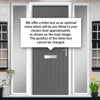 Country Style Aruba 1 Composite Front Door Set with Double Side Screen - Linear Glass - Shown in Mouse Grey