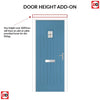 Country Style Aruba 1 Composite Front Door Set with Mirage Glass - Shown in Pastel Blue