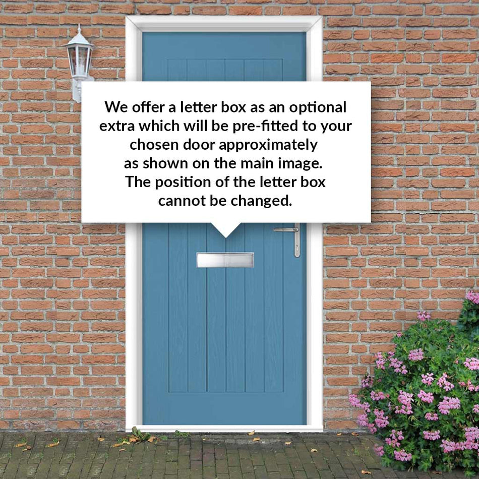 Country Style Aruba 1 Composite Front Door Set with Mirage Glass - Shown in Pastel Blue