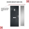 Country Style Aruba 1 Composite Front Door Set with Single Side Screen - Abstract Glass - Shown in Anthracite Grey