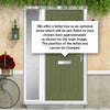 Country Style Aruba 1 Composite Front Door Set with Single Side Screen - Sandblast Ellie Glass - Shown in Reed Green