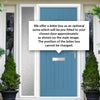 Country Style Aruba 1 Composite Front Door Set with Single Side Screen - Mirage Glass - Shown in Pastel Blue