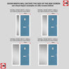 Country Style Aruba 1 Composite Front Door Set with Single Side Screen - Mirage Glass - Shown in Pastel Blue