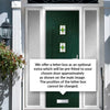 Country Style Aruba 3 Composite Front Door Set with Double Side Screen - Central Laptev Green Glass - Shown in Green