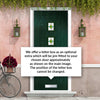 Country Style Aruba 3 Composite Front Door Set with Central Laptev Green Glass - Shown in Green