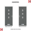Country Style Aruba 3 Composite Front Door Set with Central Matisse Glass - Shown in Mouse Grey