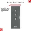 Country Style Aruba 3 Composite Front Door Set with Central Matisse Glass - Shown in Mouse Grey