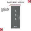 Country Style Aruba 3 Composite Front Door Set with Central Matisse Glass - Shown in Mouse Grey