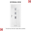Country Style Aruba 3 Composite Front Door Set with Central Matisse Glass - Shown in Mouse Grey