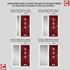 Country Style Aruba 3 Composite Front Door Set with Single Side Screen - Central Diamond Grey Glass - Shown in Red