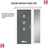 Country Style Aruba 3 Composite Front Door Set with Single Side Screen - Central Matisse Glass - Shown in Mouse Grey