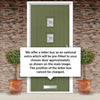 Country Style Aruba 4 Composite Front Door Set with Central Ellie Glass - Shown in Reed Green