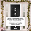 Country Style Aruba 4 Composite Front Door Set with Central Laptev Black Glass - Shown in Black