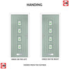 Country Style Aruba 4 Composite Front Door Set with Central Murano Green Glass - Shown in Chartwell Green