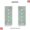 Country Style Aruba 4 Composite Front Door Set with Central Murano Green Glass - Shown in Chartwell Green