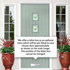 Country Style Aruba 4 Composite Front Door Set with Central Murano Green Glass - Shown in Chartwell Green
