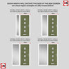 Country Style Aruba 4 Composite Front Door Set with Single Side Screen - Central Ellie Glass - Shown in Reed Green