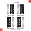 Country Style Aruba 4 Composite Front Door Set with Single Side Screen - Central Laptev Black Glass - Shown in Black