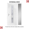 Country Style Aruba 4 Composite Front Door Set with Single Side Screen - Central Laptev Black Glass - Shown in Black