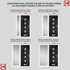 Country Style Aruba 4 Composite Front Door Set with Single Side Screen - Central Laptev Black Glass - Shown in Black