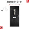 Country Style Catalina 1 Composite Front Door Set with Clarity Brass Glass - Shown in Black