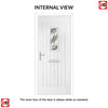 Country Style Catalina 1 Composite Front Door Set with Clarity Brass Glass - Shown in Black