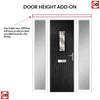 Country Style Catalina 1 Composite Front Door Set with Double Side Screen - Clarity Brass Glass - Shown in Black