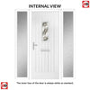 Country Style Catalina 1 Composite Front Door Set with Double Side Screen - Clarity Brass Glass - Shown in Black