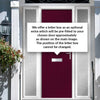 Country Style Catalina 1 Composite Front Door Set with Double Side Screen - Kupang Red Glass - Shown in Purple Violet