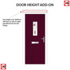 Country Style Catalina 1 Composite Front Door Set with Kupang Red Glass - Shown in Purple Violet